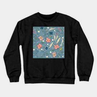 Floral Pattern Crewneck Sweatshirt